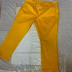 👖a.n.a Mid-Rise Skinny Mustard Yellow Jeans Size:14P👖